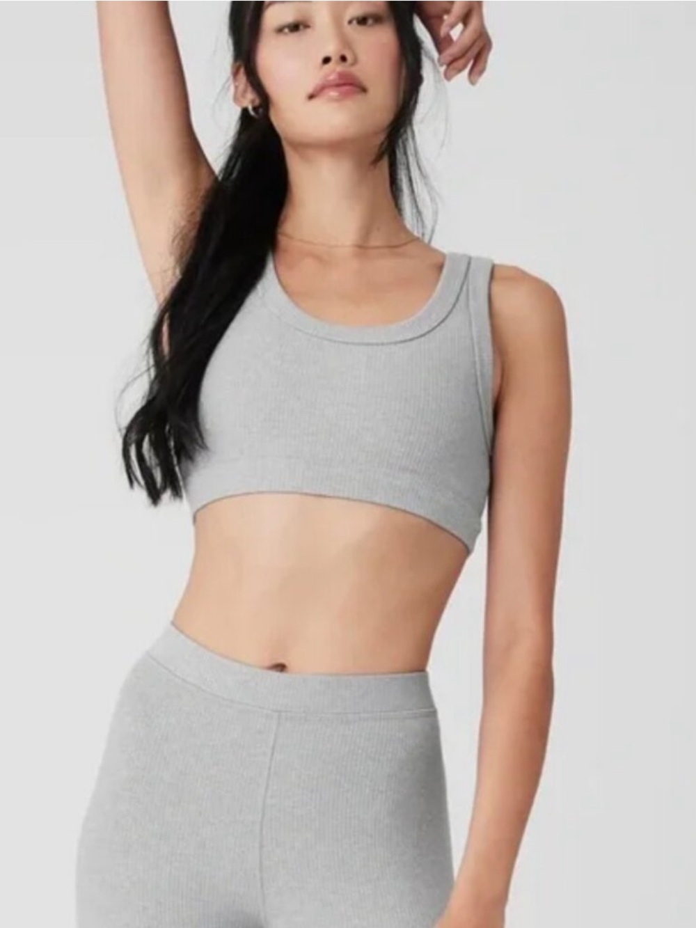 Alo Yoga Wellness Bra Athletic Heather Grey